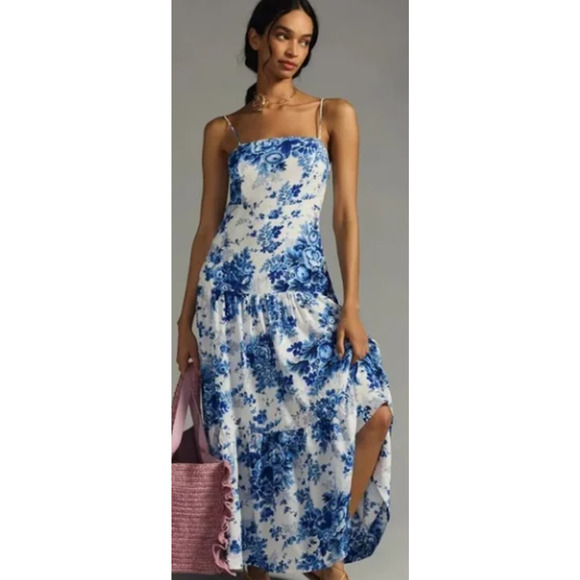 Anthropologie Dresses & Skirts - Maeve by Anthropologie Dropped Waist Tiered Flouncy Maxi Dress Size S